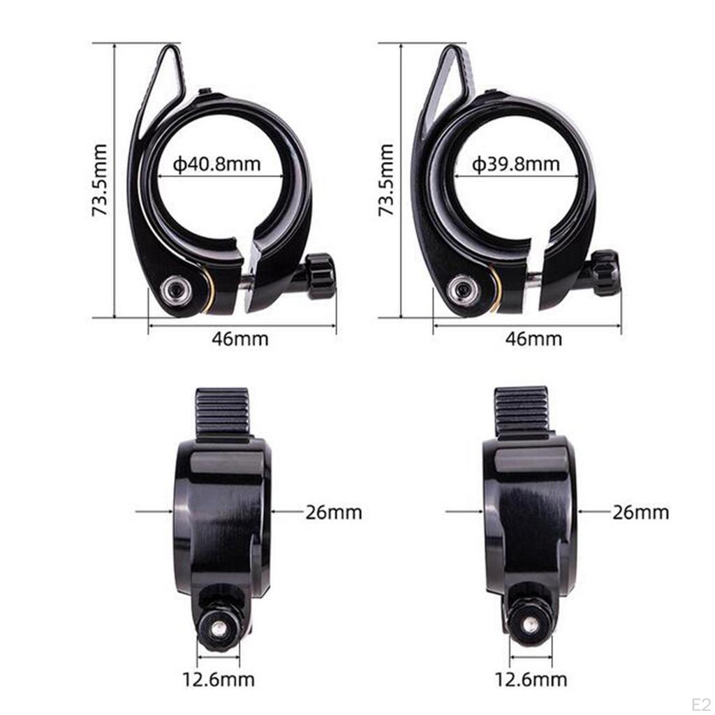 Seat Clamp 40.8MM Aluminium Alloy post Collar, Seatpost Clip Quick and Easy Adjustment of
