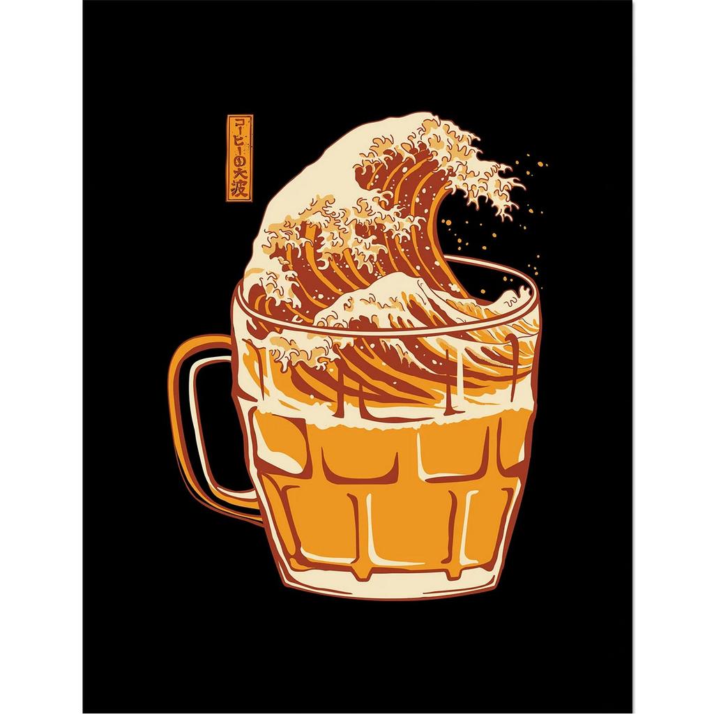 Zarámovaný plakát s řemeslným pivem Ellana Harrise