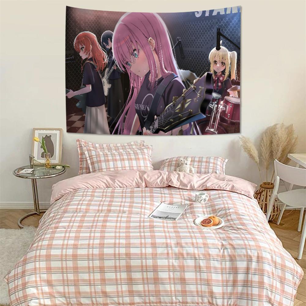 BOCCHI THE ROCK Anime Tapestry Art Printing Japanese Wall Tapestry Anime Wall Hanging Home Decor
