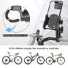 Bicycle Phone Holder Motorcycle Handlebar Mount - Anti-Slip Clip Stand Adjustable 360° Rotation Phone Bracket for Cycling
