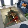 Templar Blood Knight Honor Holy Crusader Cartoon Rug for Bedroom Living Room Sofa Home Doormat Decor,Kid Play Non-slip Floor Mat
