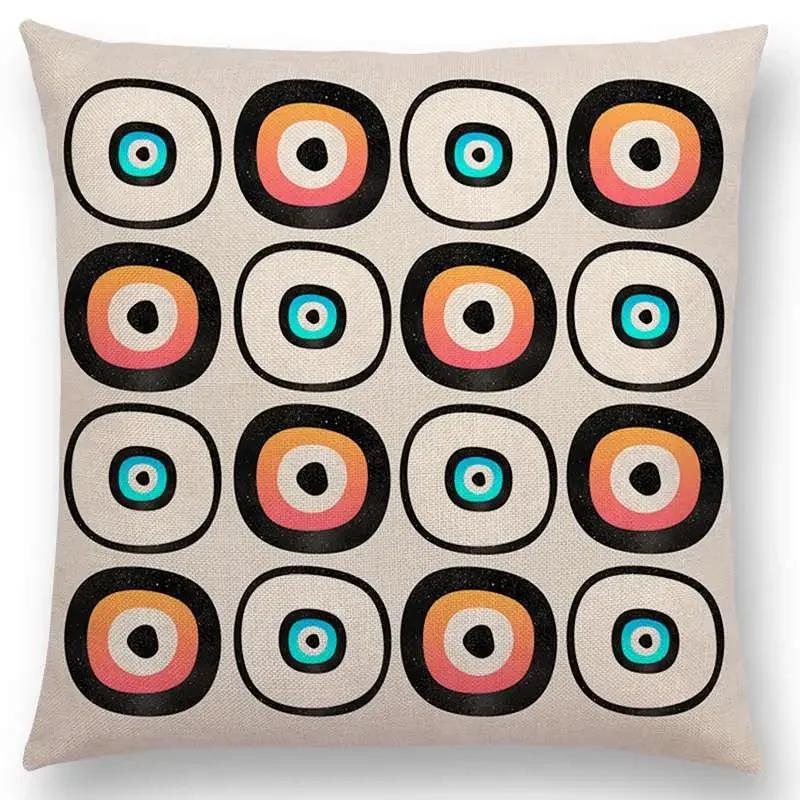 New Abstract Colourful Geometric Pattern Sweet Watercolor Dream Square Round Triangles Gorgeous Cushion Cover Throw Pillow Case