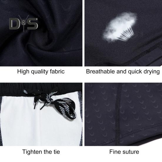 Men Swimming Trunks And Cap Quick Dry Stretchy Bathing Suit Diving Boxer Briefs Beach Shorts Cap for Surfing Water Sports