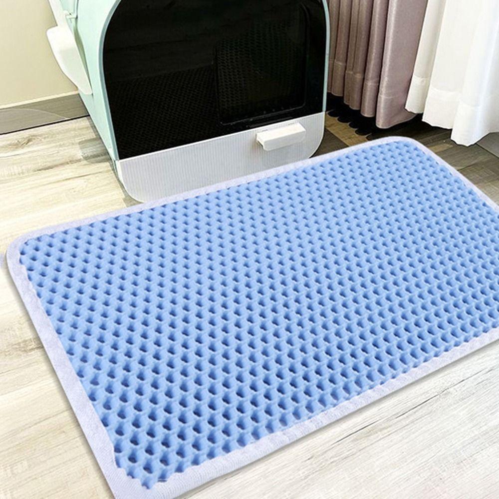 Anti-Slip Double Layer Cat Litter Mat Large Pet Cleaning Mat Durable Cat Scratch Pad  for Home