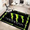 1 Stück Monster Energy LOGO Druck Teppich - Weich, Waschbar, Rutschfest, Indoor-Matte, Wohnzimmer, Home-Office Dekorativer Teppich, Büro Dekoration