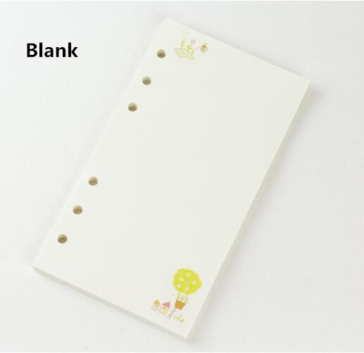 Kawayi A5 A6 Loose Leaf Notebook Refill Spiral Binder Inner Page Weekly Monthly To Do Line Dot Grid Inside Paper Stationery