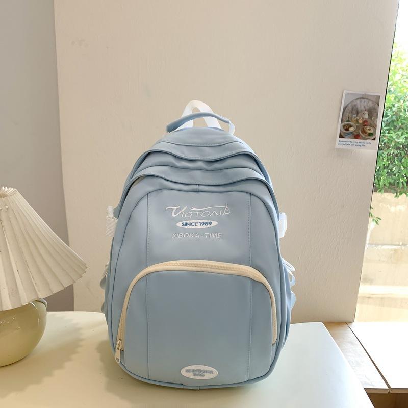 Backpack Women'S Lightweight And Versatile Fashion Backpack, High-Value Simple And Large-Capacity Student Schoolbag