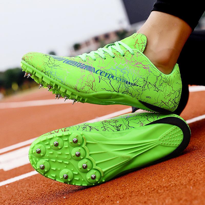 

Студенческие шиповки для легкой атлетики, мужские кроссовки для спринта, женские кроссовки для бега на средние и длинные дистанции, тренировки по прыжкам в длину, медицинский осмотр, поступление в старшую школу 35 флуоресцентный зеленый