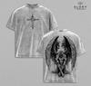 Gepeinigter Engel T-Shirt Gewaschen, Gefallener Dunkler Engel Oversized Tee, Gotischer Engel o