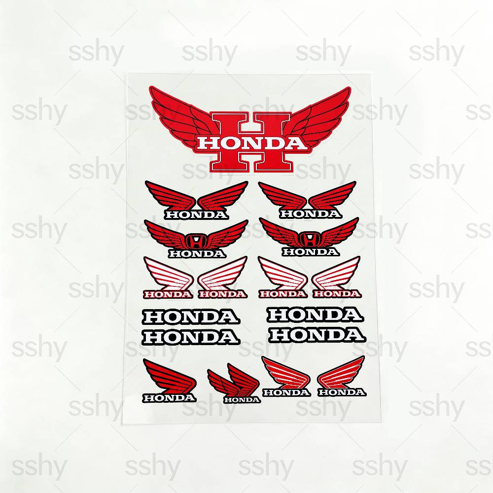 FOR HONDA HRC H WING Waterproof Reflective Motorbike Stickers Easy Peel Removable Decals for Motorcycle Car