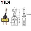 5/10pcs 12mm Auto Car LED Illuminated Toggle Switch ASW-15D SPST 2 Position 3pin ON OFF 12V 24V DC Red Green Blue Yellow White