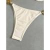 Damen S Sexy Neckholder Rückenfrei Unifarben Bikini-Set