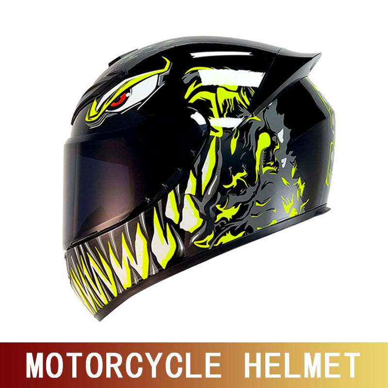 Motorcycle Helmet Motorcycle Full Helmet Racing Kart Summer Anti-fog Sunshade Retro Personality Helmet Safety Helmet