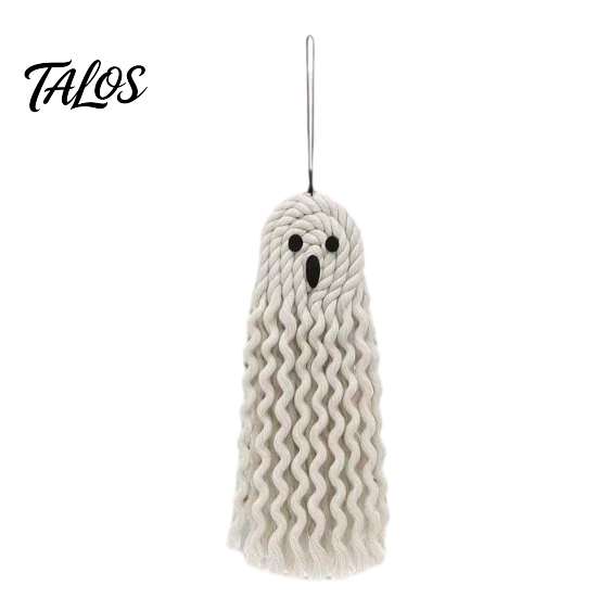 Living Room Wall Accents Handmade Cotton Rope Ghost Hanging Ornament for Halloween, Indoor Outdoor Halloween Pendent Front Door Window Yard