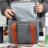 Large Capacity Insulated Lunch Bag Lightweight Adjustable Shoulder Strap Picnic Tote Bag Waterproof Handle