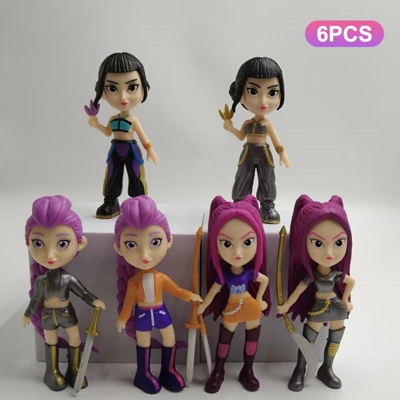 1/6Pcs Anime Kpop Devil Hunter Blind Box Disassembly Fun Blind Bag Small Statue Peripheral Model Desktop Blind Box Decor Gift