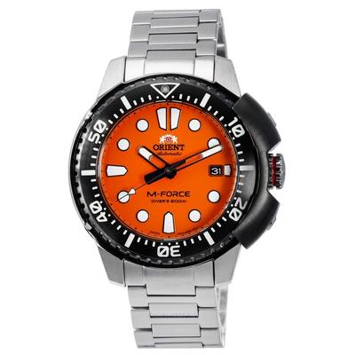 M-Force AC0L Sports Stainless Steel Orange Dial Automatic Divers RA-AC0L08Y00B 200M Herrenuhr