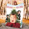 Home Alone Flannel Blanket Soft Warm All-Season Throw, Design for Camping, Car Travel, Hiking Sofa, Bed, Office Perfect Gift for Parties