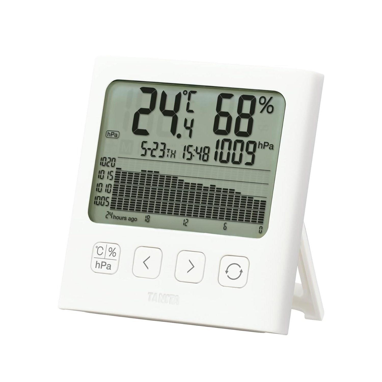 Tanita Temperature Humidity Meter BarometerChanges pressure/temperature/humidity displayed clearly on large screen + TT-594 (Weather-related ailments