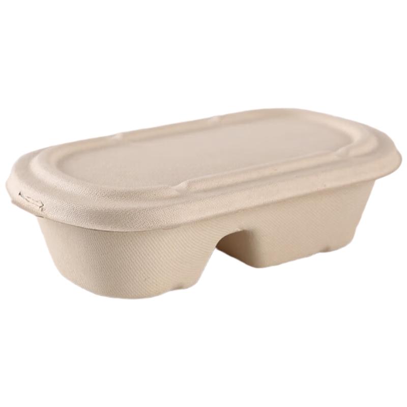 Chef's Choice Compostable Sugarcane Pulp Meal Containers with Lids