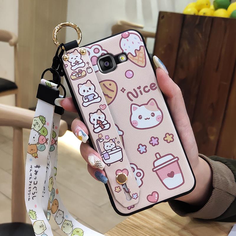 Anti-dust Silicone Phone Case For Samsung Galaxy A510/A5 2016/SM-A510F Soft Case Shockproof Ring Cartoon Back Cover Cute