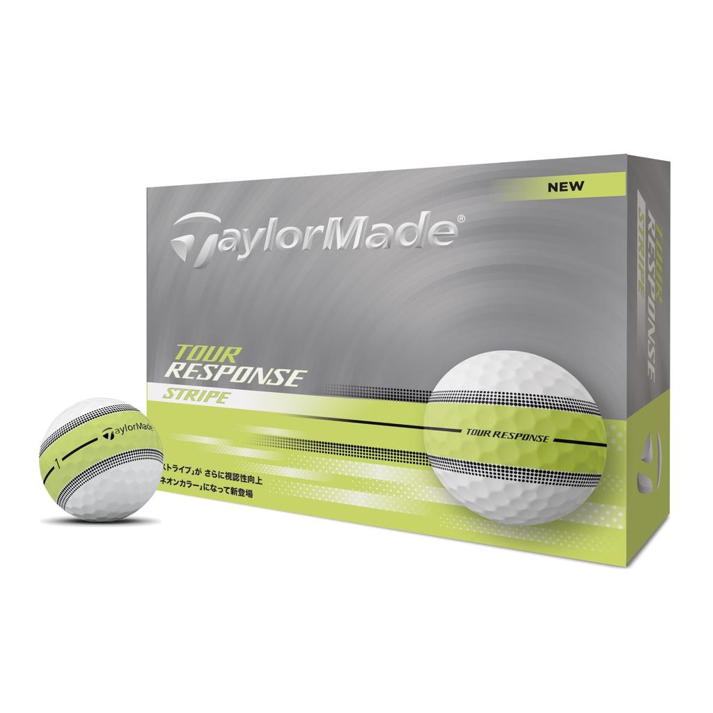 TaylorMade TMJ25 Tour Response Stripe Neon Yellow Golf Balls (JPN dz)