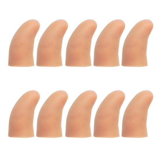 10Pcs Finger Protectors Finger Arthritis Cracking Pain Relief Finger Cots Short Thumb Guard Cover Reusable Fingertip Protection Finger Caps Sleeves
