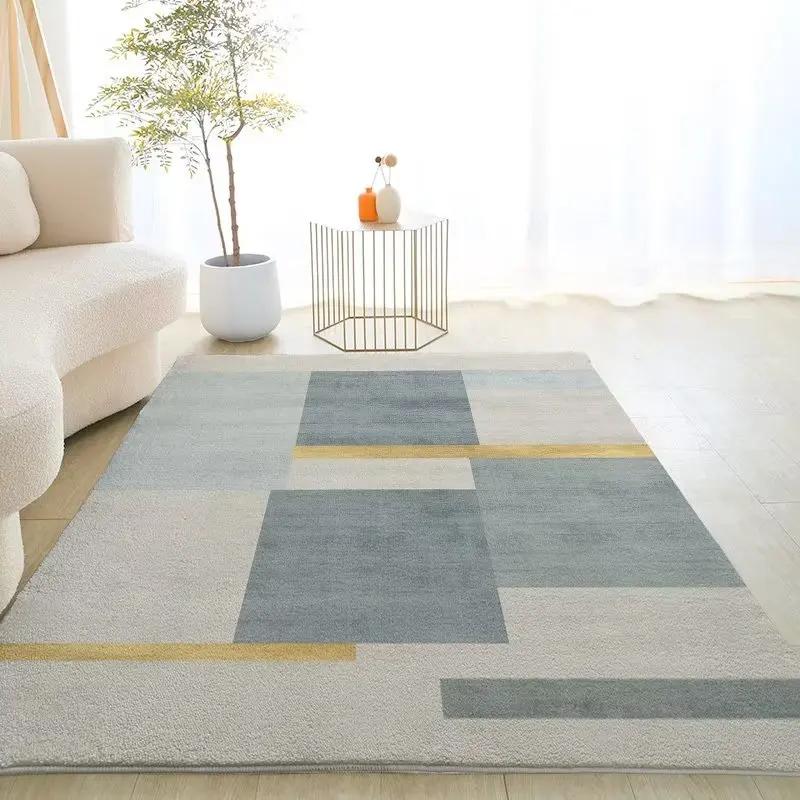 

Сучасний килим для вітальні Простий світлий м який килим Спальні Килими біля дивана Великі Килими Миються Нековзкі Килимки для підлоги 160*230cm