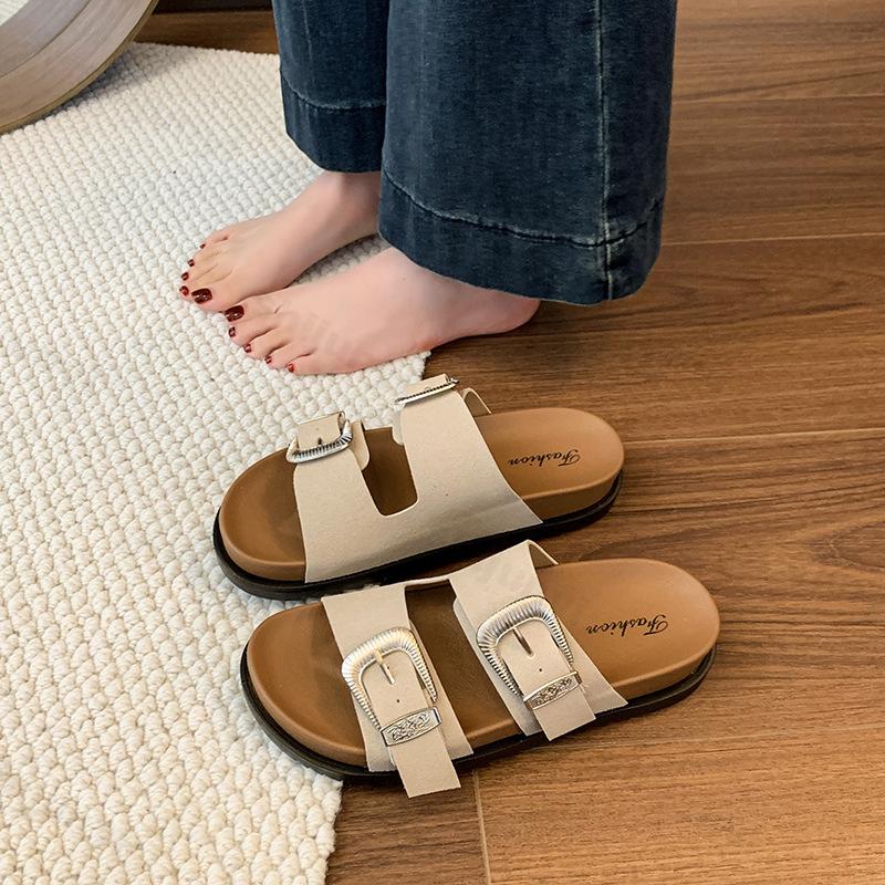Fashion Women's Slippers 2025 New Summer Fashion Outdoor Beach Sandals Female Buckle Comfortable Non Slip Slippers Sandalias De Mujer
