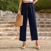 Women Summer Commuting Loose Fitting Solid Color Pants Temperament Style