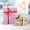 1pc 11oz Ceramic Coffee Mug with Double-Sided Print for Beer Enthusiasts, Daily Use Cup