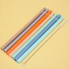 12Mm Aperture Straw Multi-Color Solid Color Plastic Cup Accessories Pp Straw Non-Disposable Straw With Ring