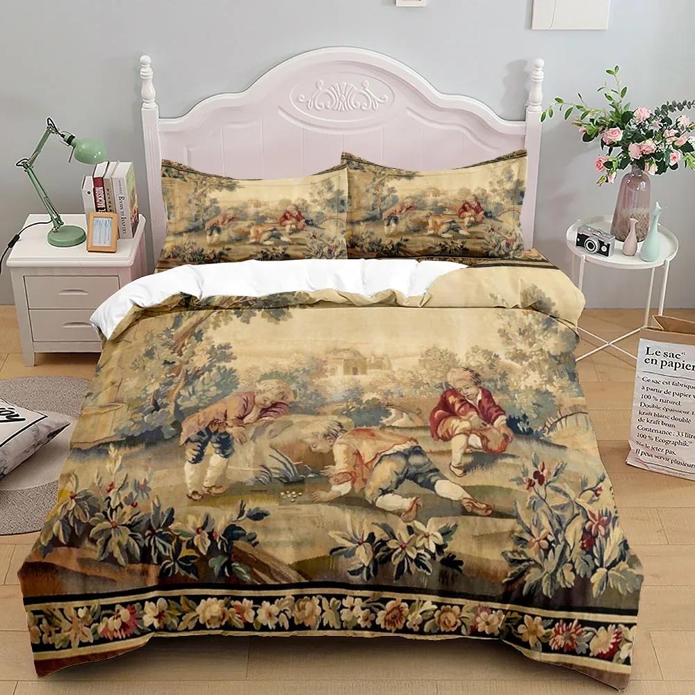 Comforter Antique Egyptian King Queen Double Full Twin Single Size Hieroglyphs N Deities Bedding Set Set