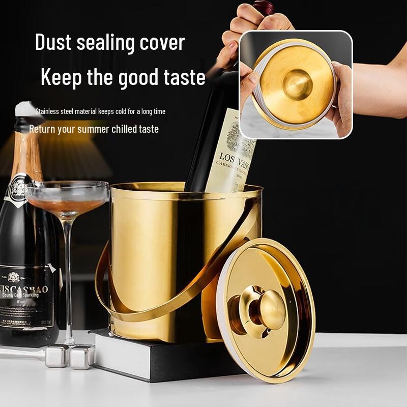 Shangqi Double-Layer Insulated Stainless Steel Ice Bucket