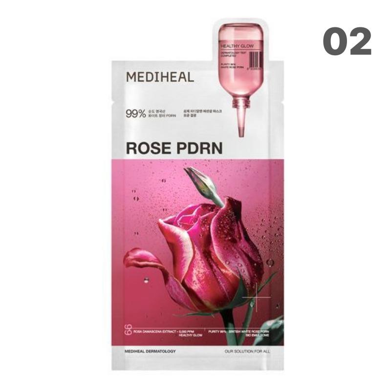 

MEDIHEAL Essential Mask Sheet Высокоэффективная (1 лист) Выберите 1 из 7 типов 02 Rose PDRN
