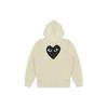 (WMNS) COMME des GARCONS PLAY Sudadera con Cremallera Corazón Negro Grande 'Beige' para Mujer AZ-T253-051-3