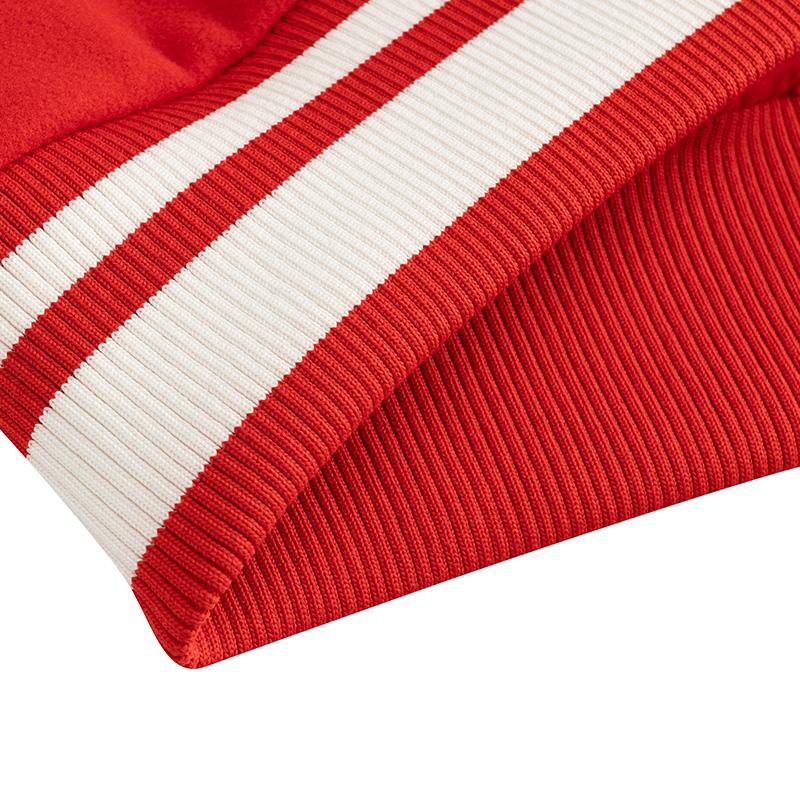 Anta Good Things Happen Series Letter Print Loose Fit Raglan Single-Breasted Long Sleeve Baseball Jacket Men Jackets Deep-Red 152518701N-1