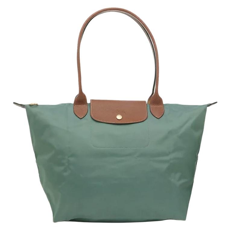 

Longchamp Le Pliage 31 Snap Button Zipper Recycled Canvas With Leather Trim Dumpling Tote Handbag Large Women handbags Dark-Green 1899089139 Basic Set (Bag)