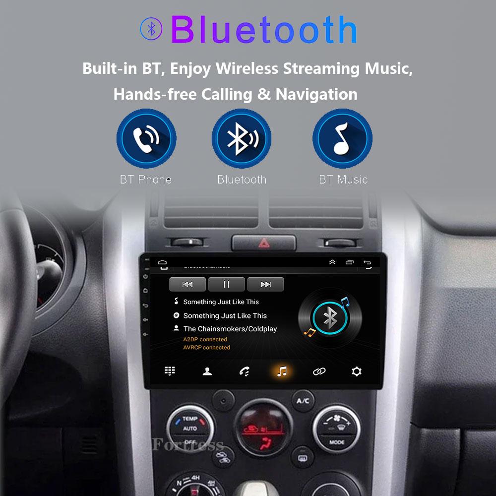 9 Inch 2 Din Car Radio for Suzuki Grand Vitara Escudo 2005-2015 Multimedia Android with Frame Carplay Autoradio Stereo