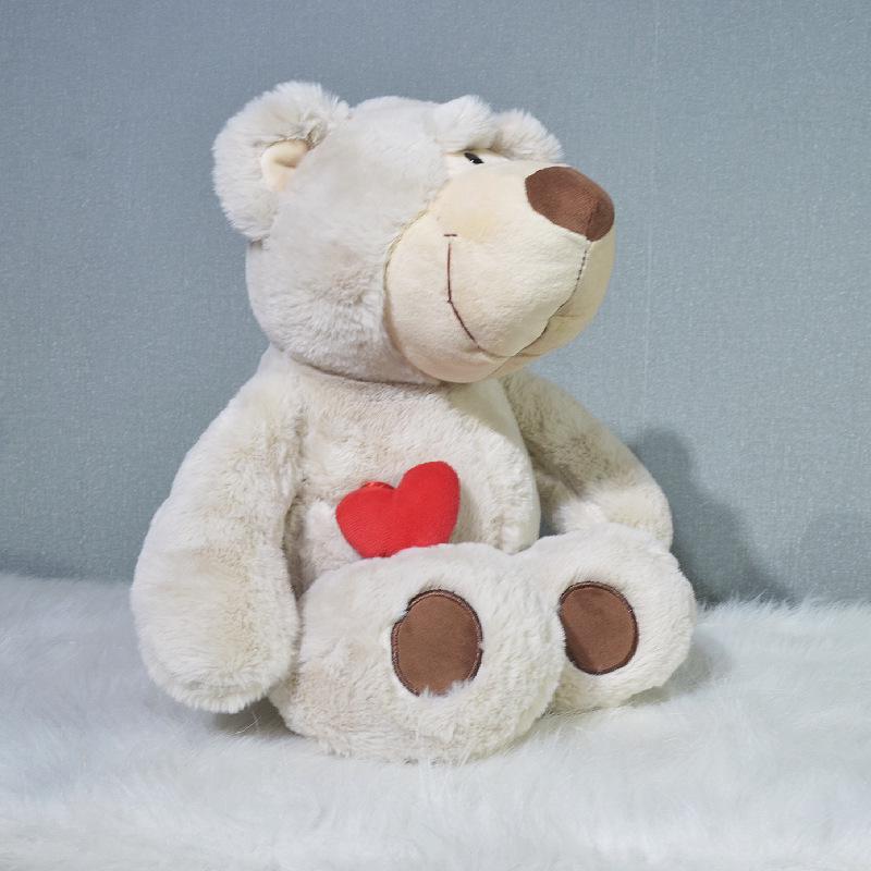 Heart Bear Long Plush Toy - Soft, Huggable Teddy Bear Stuffed Animal Gift