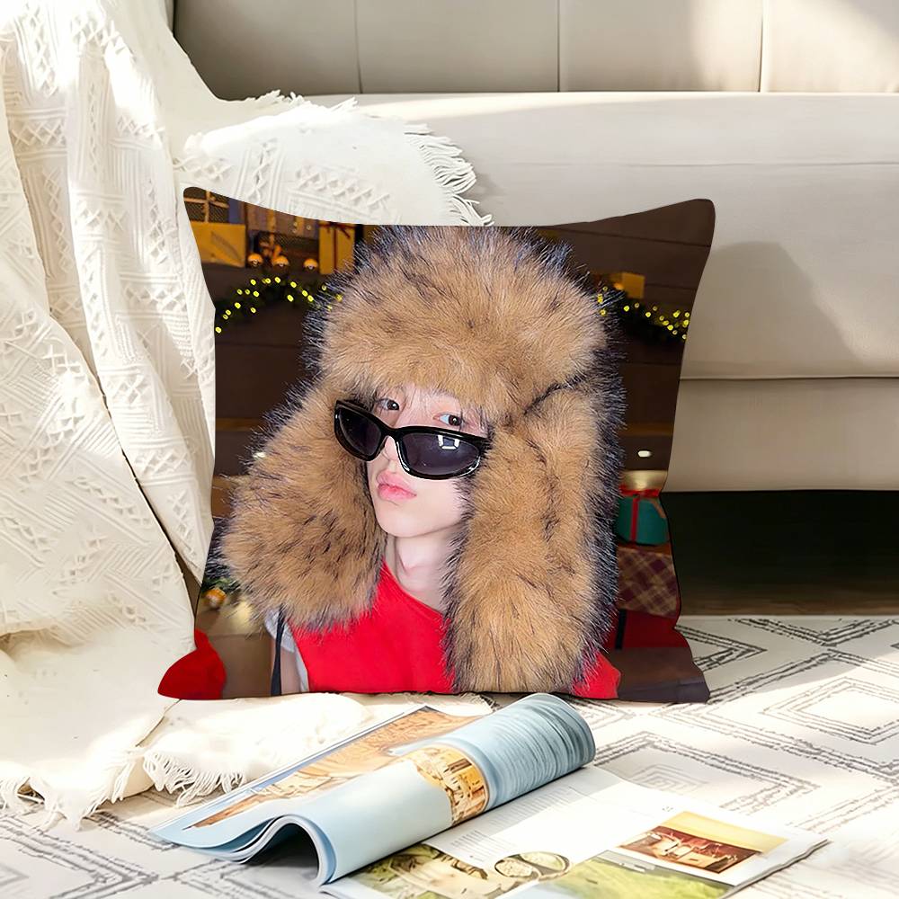Kpop Idol JJuhoon Pillow Case Living Room Sofa Cushion Cover Suitable For Home Bedroom Room Decoration