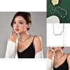 Chic Bone Style Long Pendant Necklace With Rhombus Design Ideal For Autumn And Winter Outfits