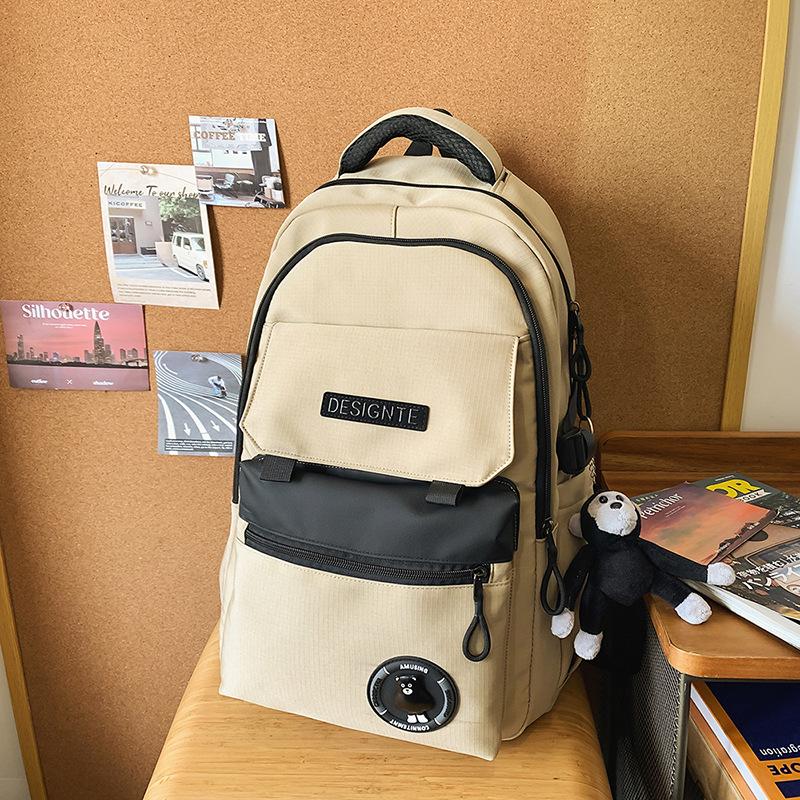 College Student Schoolbag Women's New Japanese Simple Travel Backpack Men's Junior High School High School Students Large-capacity Backpack