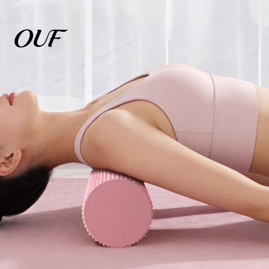 Lightweight Workout Equipment EVA Foam Roller for Yoga Pilates, Textured Muscle Massage Roller, Dotted Texture Back Pain Physical Therapy Deep Tissue