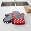 1 Pair Non-slip Kitchen Microwave Gloves Cotton Lining Heat Insulated Gloves Oven Gloves  Pot Lid