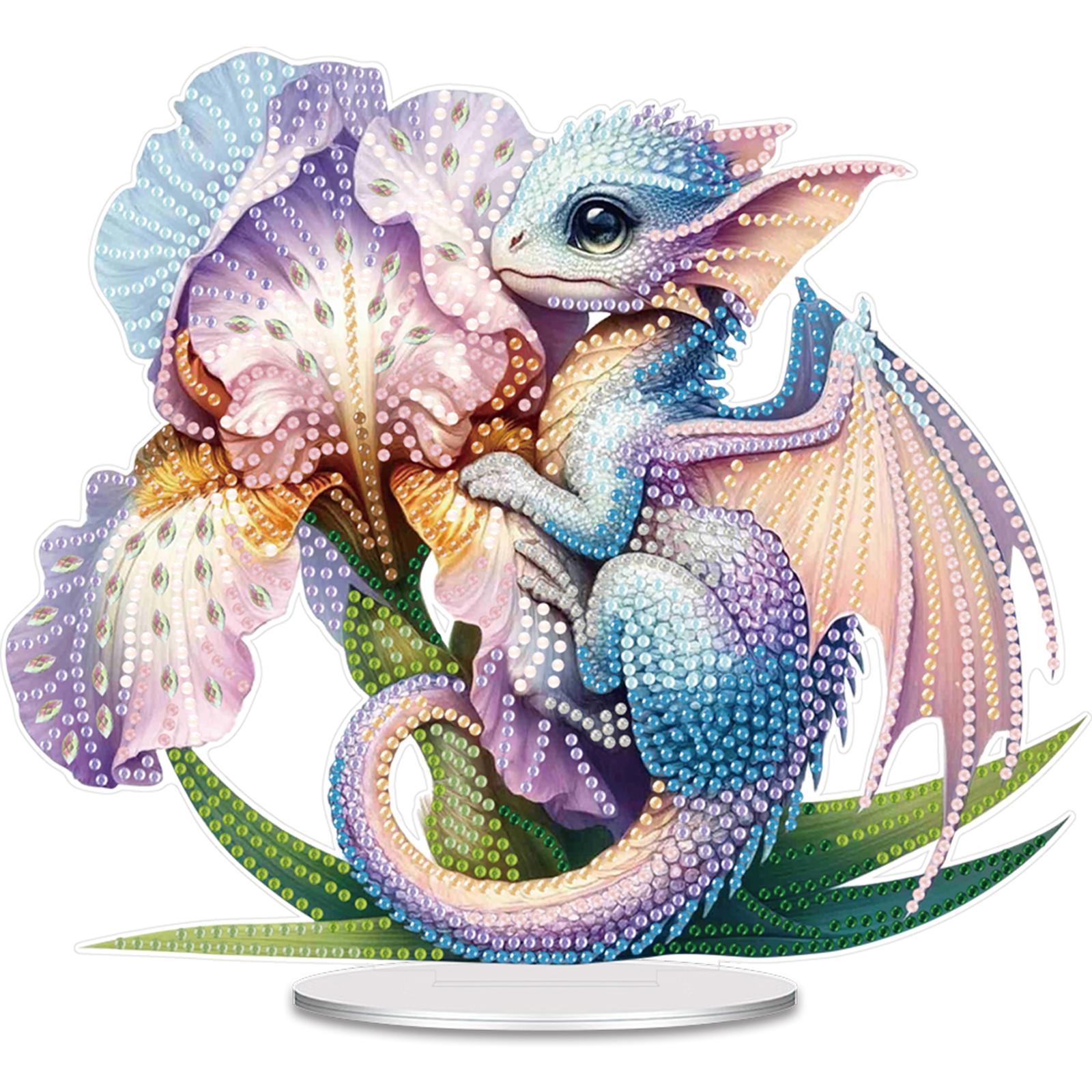 

2D Flat DIY Acrylic Table Top Diamond Painting Ornament Kits 5D DIY Diamond Art Tabletop Decorations Bedroom Table Decoration