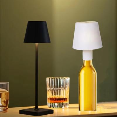 Wireless Table Lamp Touch Sensor Rechargeable Desktop Night Light LED Reading Lamp for Restaurant Hotel Bar Bedroom Decor Light