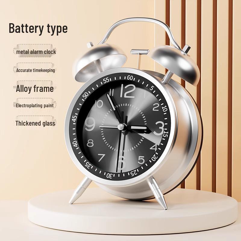 2025 Mechanical Alarm Clock for Students & Seniors - Compact, Rechargeable Wake-Up Call