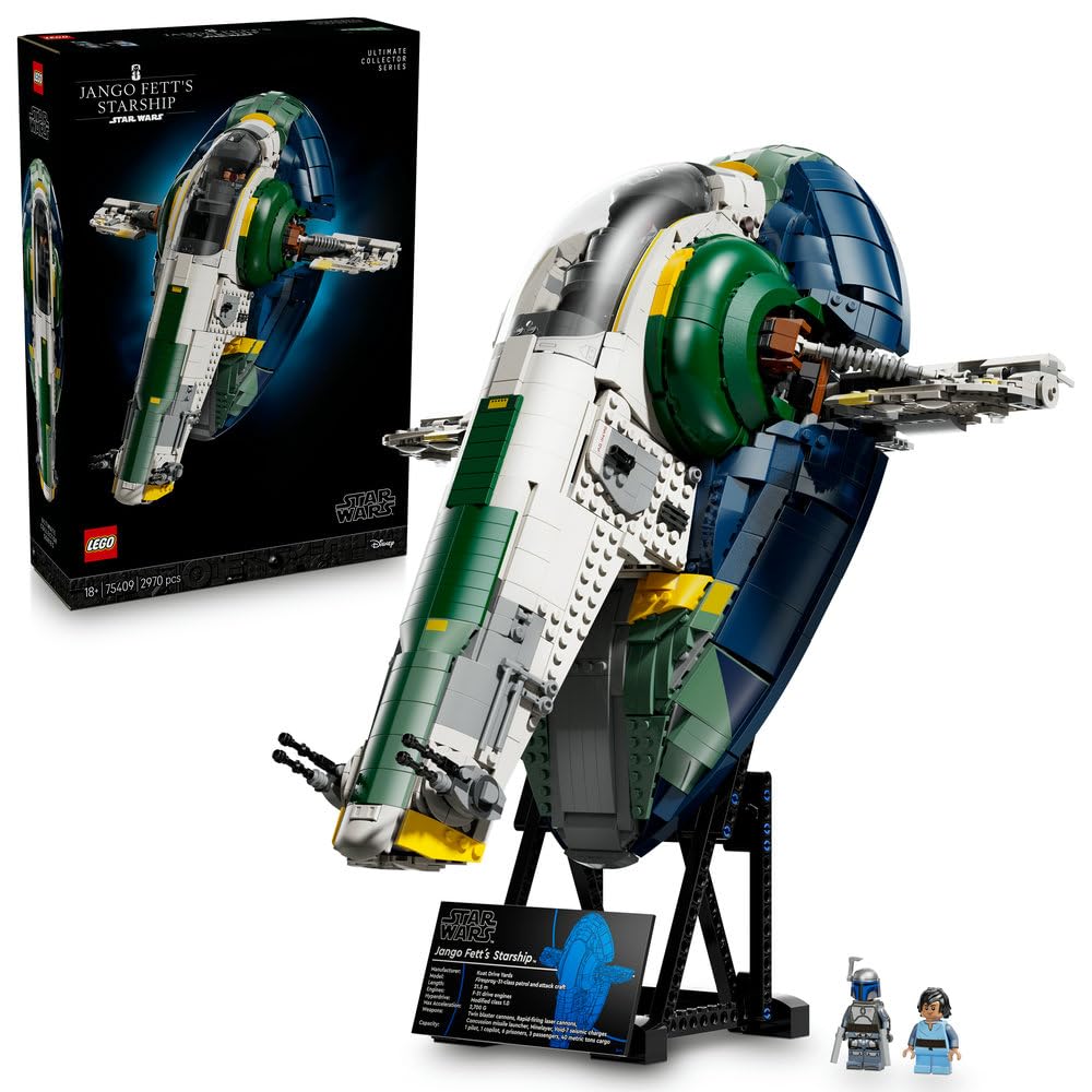 

LEGO Star Wars Патрульный штурмовой корабль Джанго Фетта класса Firespray 75409 Конструктор для детей от 18 лет