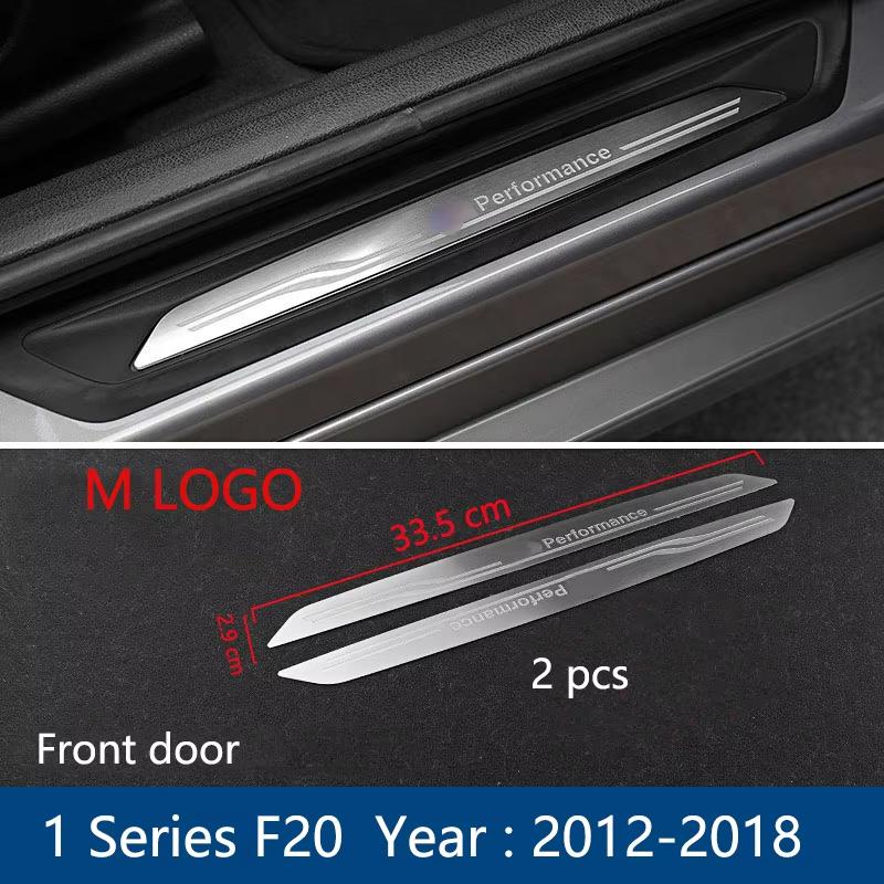

For BMW X1 X3 X5 X6 F10 F20 F30 F36 F34 F45 stainless steel accessories interior door sill scratch resistant decorative stickers 1 Series 2012-2018